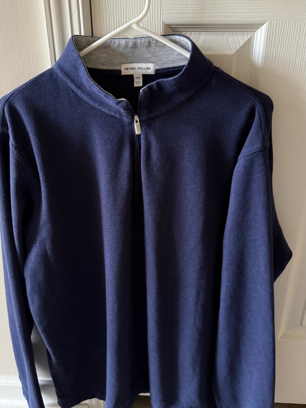 Peter Millar Men's XL Navy Quarter-Zip Sweater
